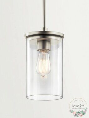 Kichler Crosby Contemporary 1 Light Brushed Nickel Mini Pendant Light